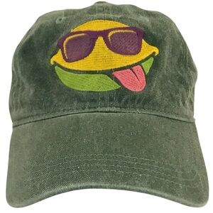 SPRITE LemonLime Emoji with Sunglasses Adjustable Green Cloth Ball Cap